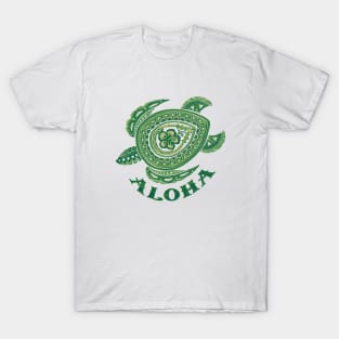 Aloha Green Tribal Honu -4484 T-Shirt